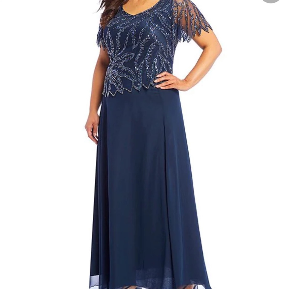 Women’s Navy Sequined J Kara Dress Size 18